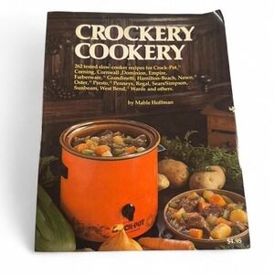 Vintage 1975 Crockery Cookery Cookbook Crockpot Meals‎